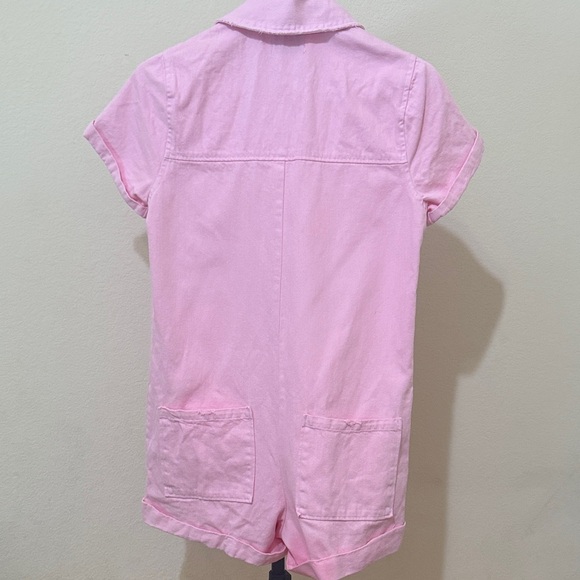 Show Me Your MuMu Light Pink Denim Romper - Picture 3 of 9